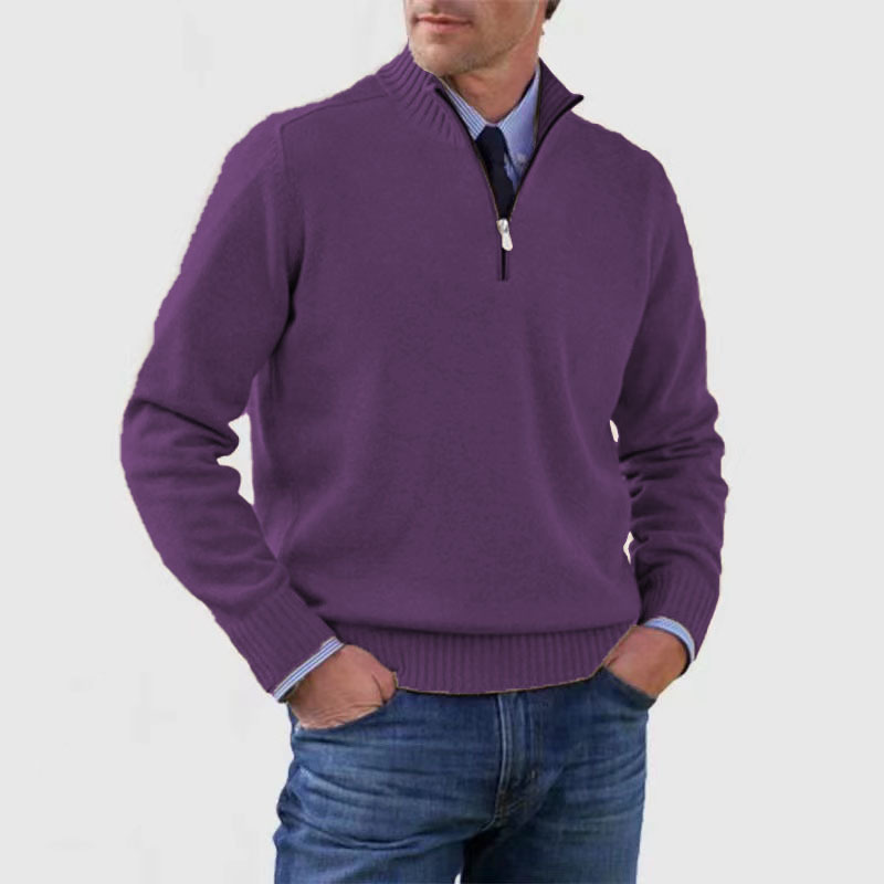 Tomáš – Muški Pulover s Polo Zipom