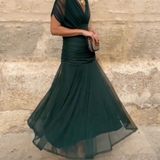 Lady™ - Elegantna maksi obleka z V-izrezom za posebne priložnosti