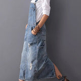 Frayla™ – Denim Dress with Back Slit