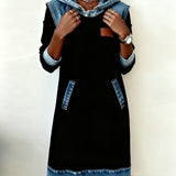 "Angelica™ – Moderna obleka s kapuco" can be rewritten as "Angelica™ – Stylish Hooded Dress".