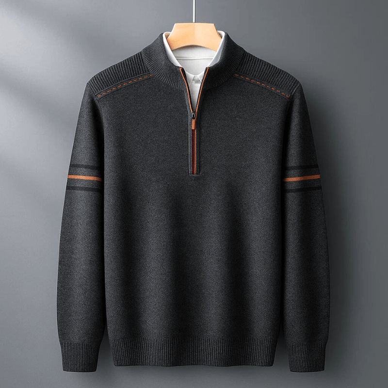 Dominik - Moderni pulover s polo zipom