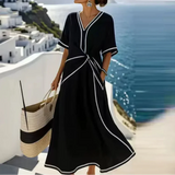 Thea| Elegantna Obleka Ohlapnega Kroja