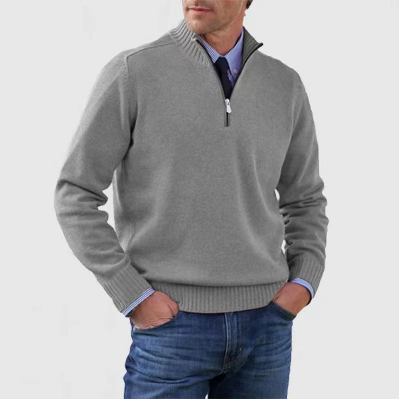 Tomáš – Muški Pulover s Polo Zipom