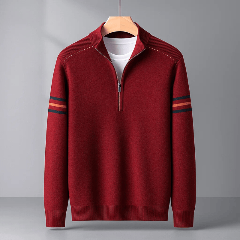 Dominik - Moderni pulover s polo zipom