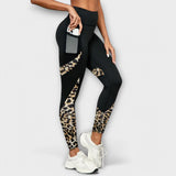 Trenirke s visokim strukom i leopard uzorkom