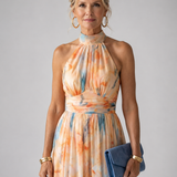 Antonia | Soft Halterneck Midi Dress