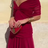 Lady™ - Elegantna maksi obleka z V-izrezom za posebne priložnosti