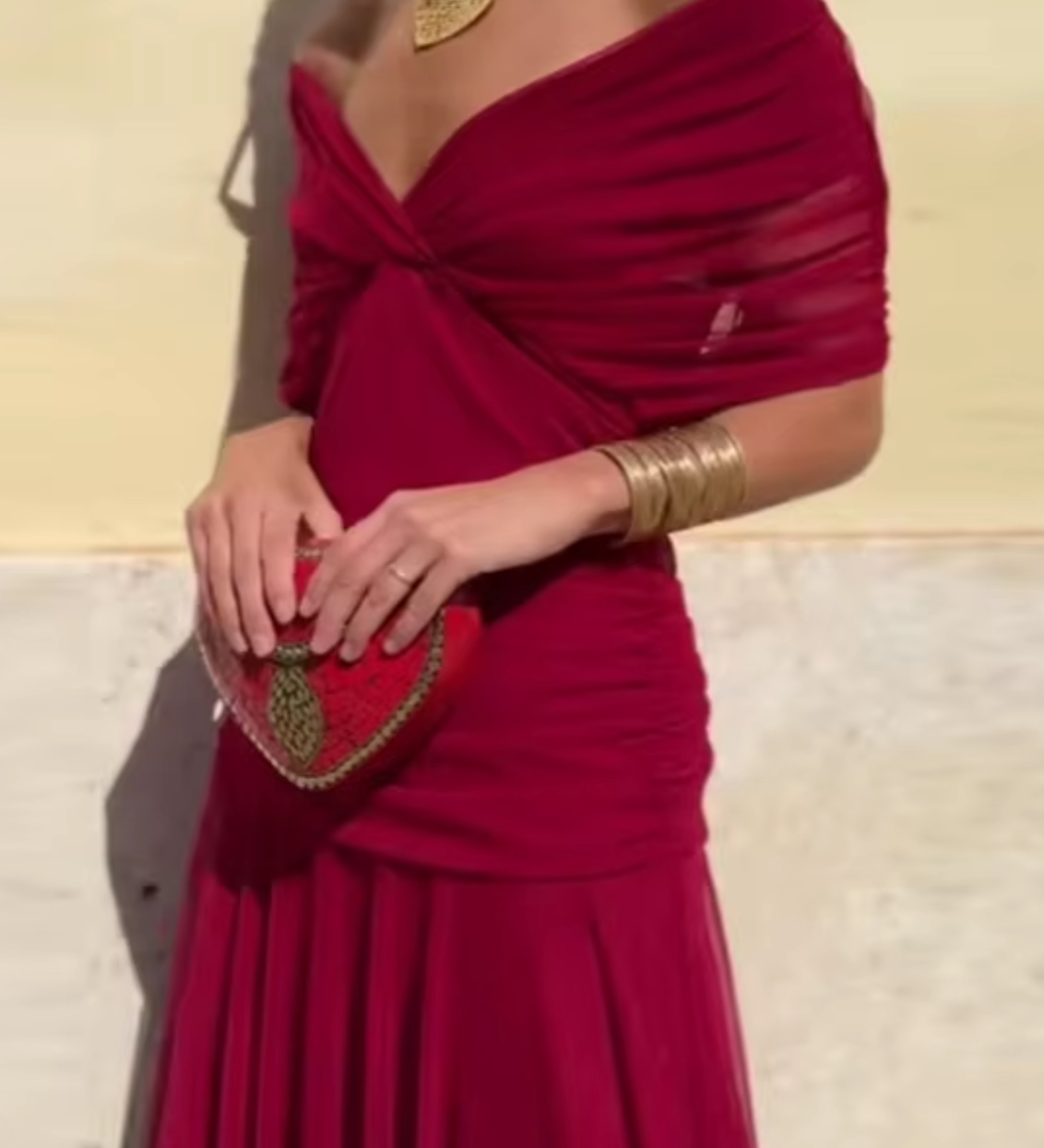 Lady™ - Elegantna maksi obleka z V-izrezom za posebne priložnosti
