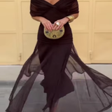 Lady™ - Elegantna maksi obleka z V-izrezom za posebne priložnosti