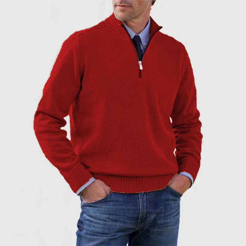 Tomáš – Muški Pulover s Polo Zipom