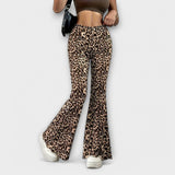 Leopardice Bootcut Hlače