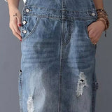 Frayla™ – Denim Dress with Back Slit