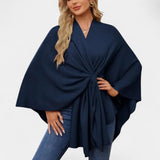 Daniela – Elegantno lepršavo pončo s čvorom