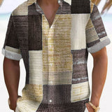 Marek – Lagani Muški Kratki Rukavi s Patchwork Uzorkom