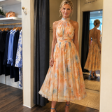 Antonia | Soft Halterneck Midi Dress