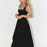 JULIA | Elegantna midikleto s kvadratnim izrezom