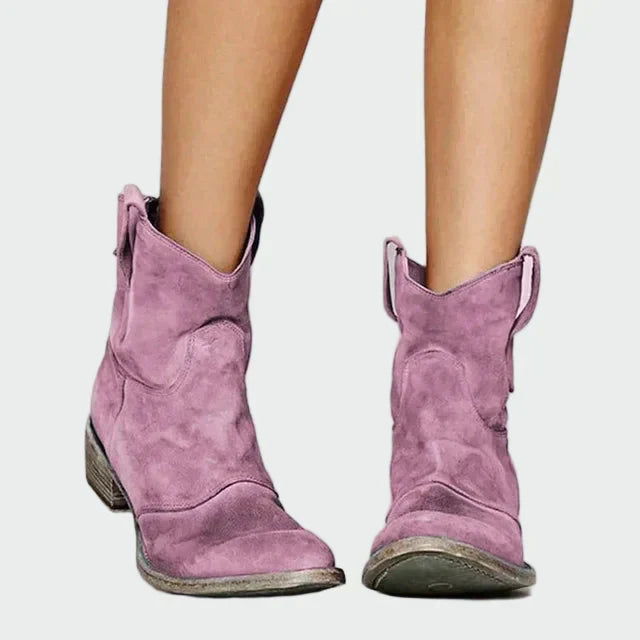 Adéla – Retro Kotníkové Cowboy Čizme
