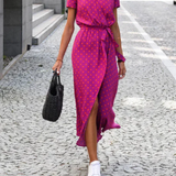 Jorlyn™ - Elegantna obleka z V-izrezom in slim fit krojem