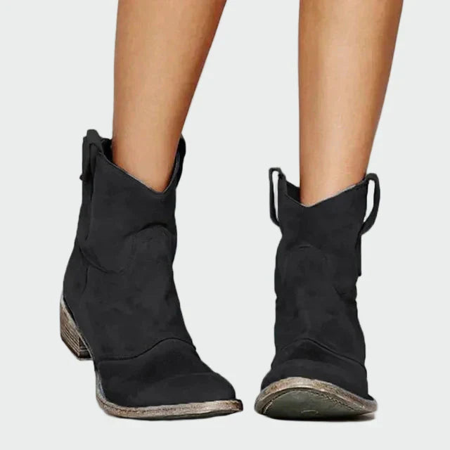 Adéla – Retro Kotníkové Cowboy Čizme