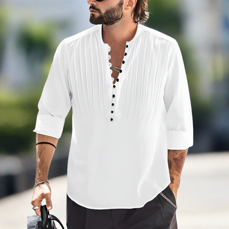 Tomáš – V-Neck Men's Shirt