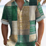 Marek – Lagani Muški Kratki Rukavi s Patchwork Uzorkom