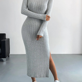 Luxe™ - Pletena bodycon obleka z dolgimi rokavi