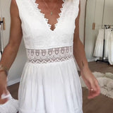 Sora™ – Boho Midi Obleka z Čipkastimi Detajli