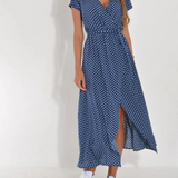 Jorlyn™ - Elegantna obleka z V-izrezom in slim fit krojem